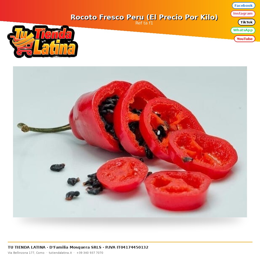 Rocoto fresco Perù (il prezzo al chilo)