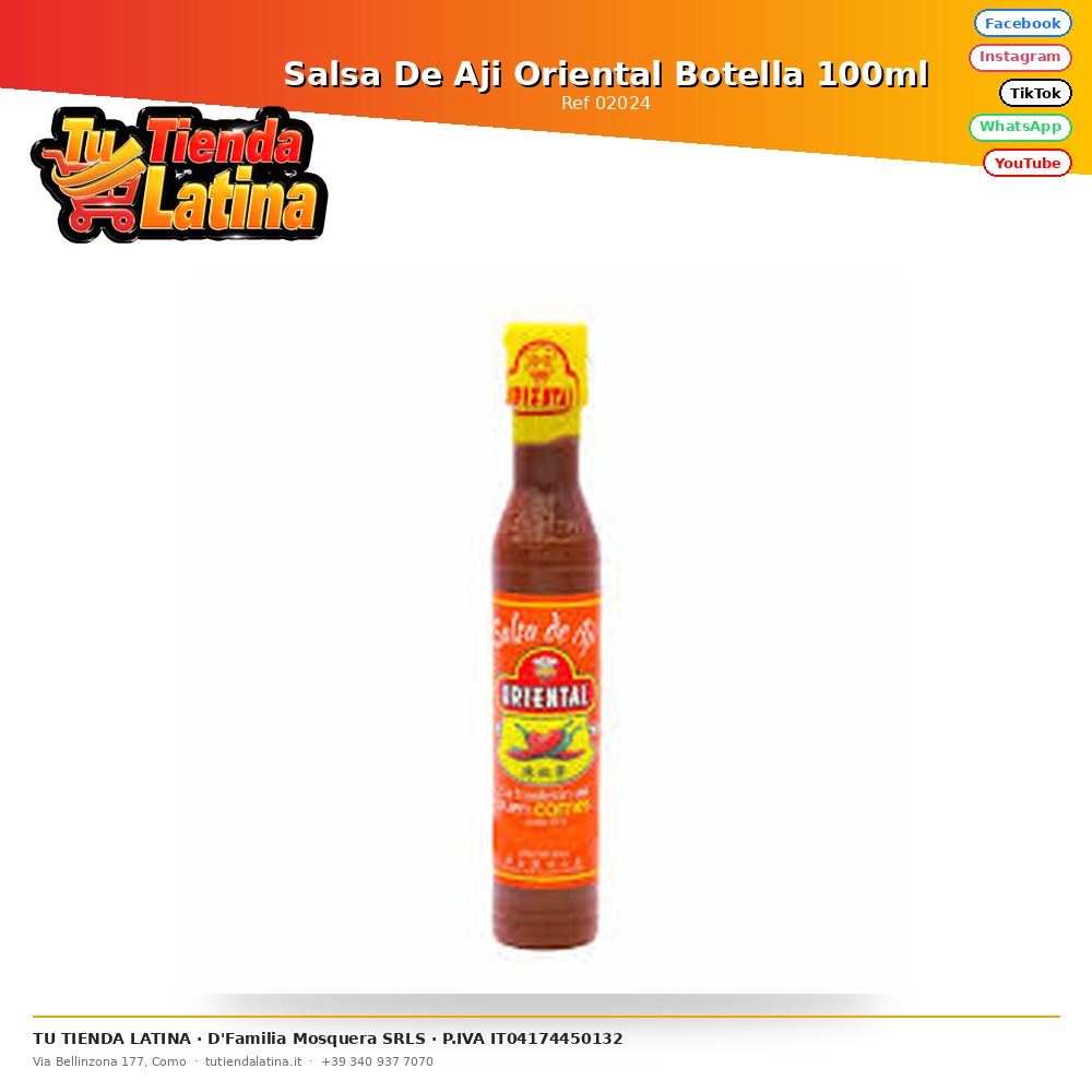 Bottiglia di salsa di peperoncino orientale da 100 ml