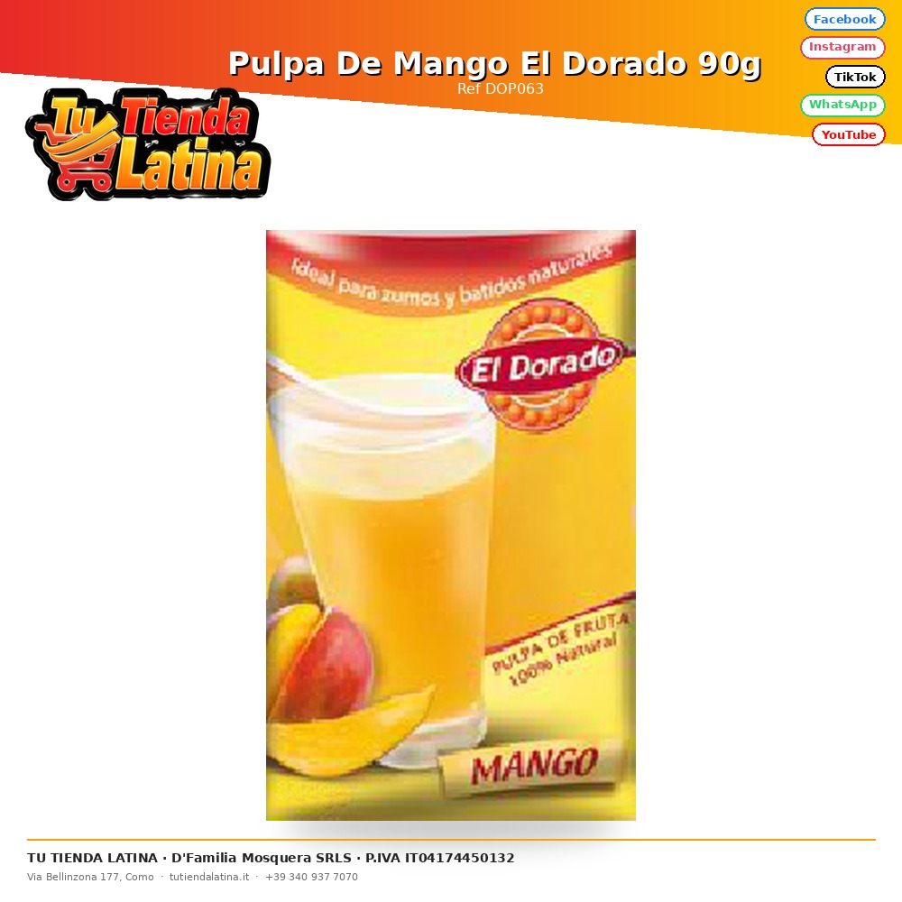 El Dorado Mango Pulp 90g