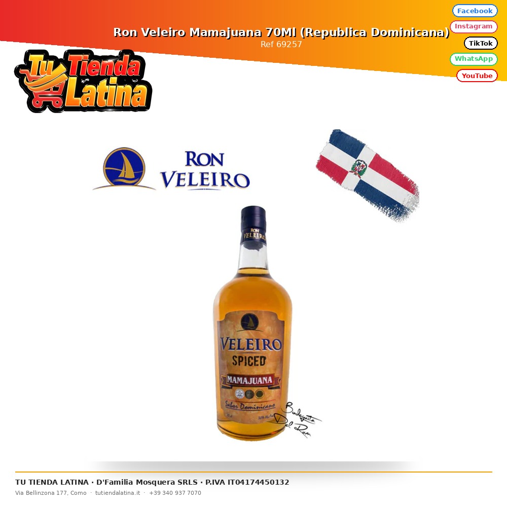 Rum Veleiro Mamajuana 70Ml (Repubblica Dominicana)