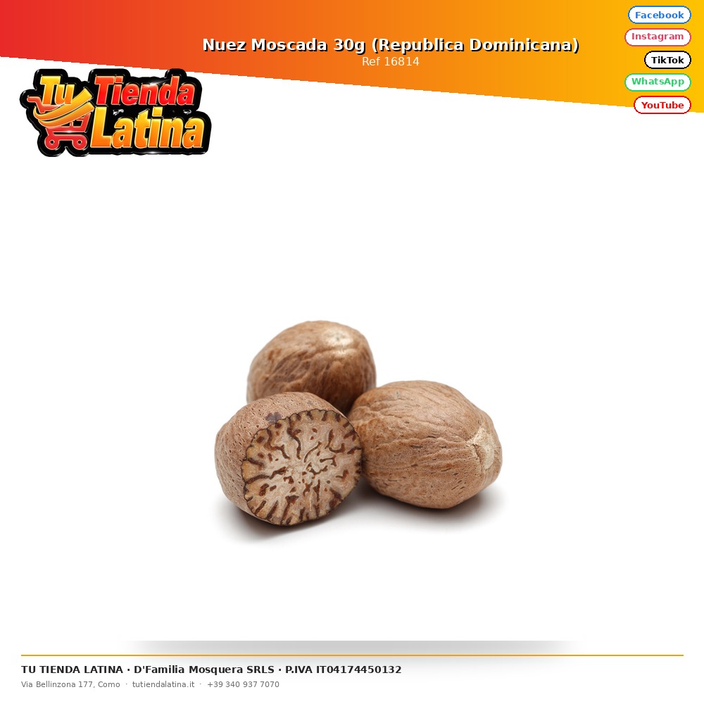 Nuez Moscada 30g (Republica Dominicana)