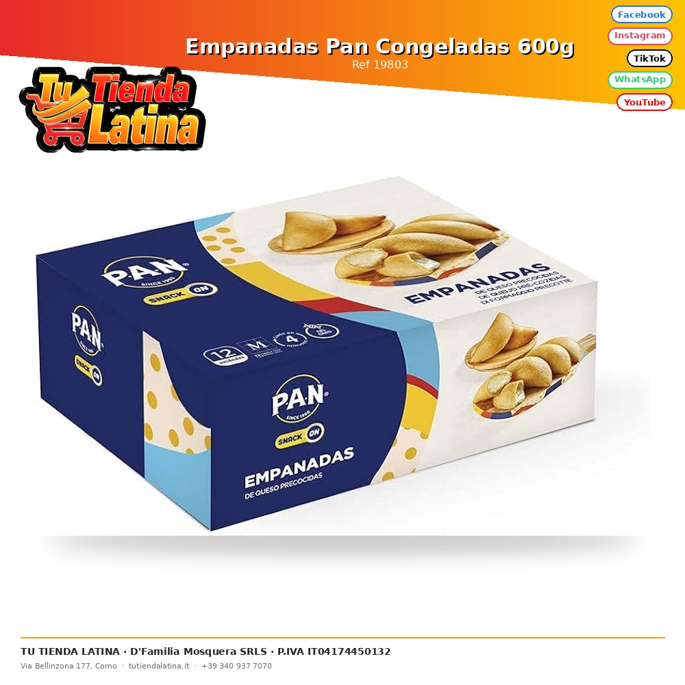 Empanadas Pan Congeladas 600g