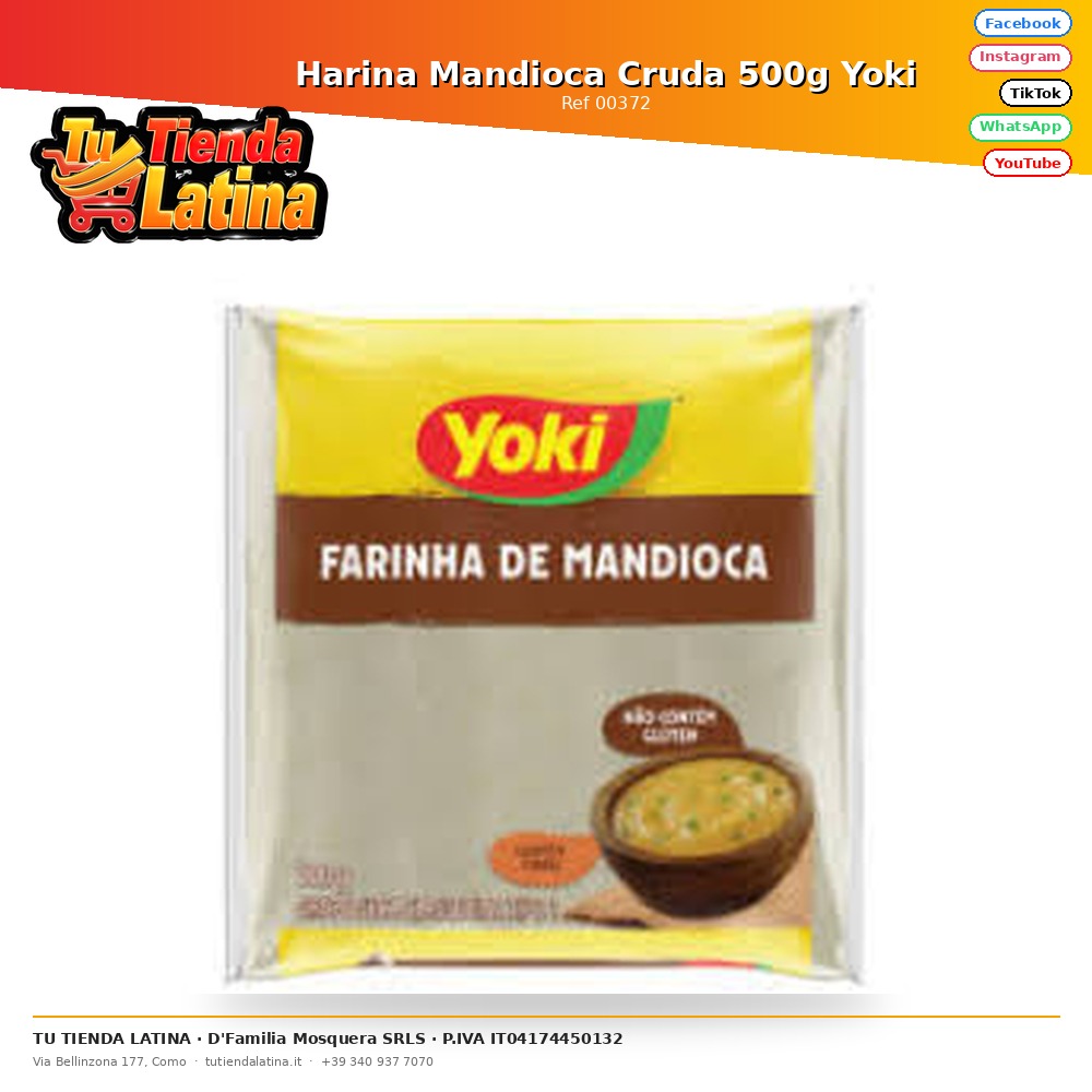 Farina Di Manioca Cruda 500g Yoki