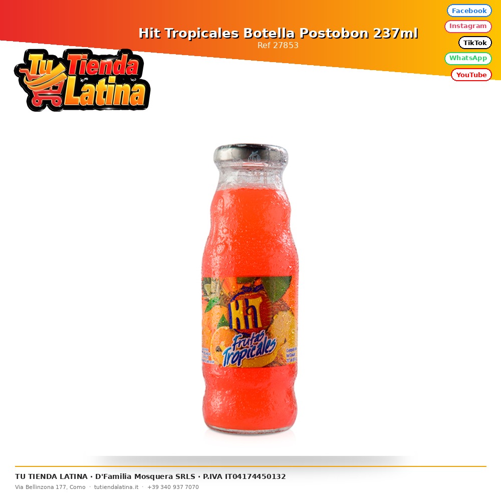 Hit Tropicales Botella Postobon 237ml