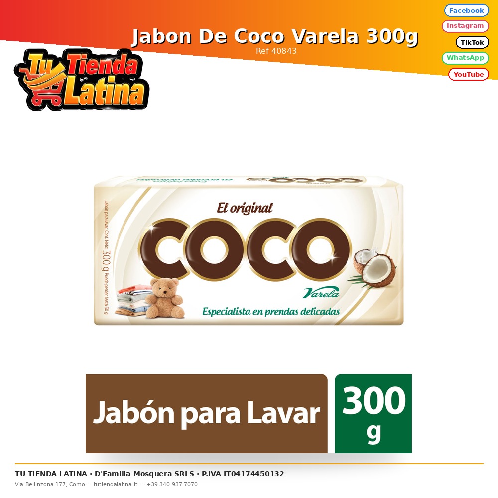 Varela Coconut Soap 300g
