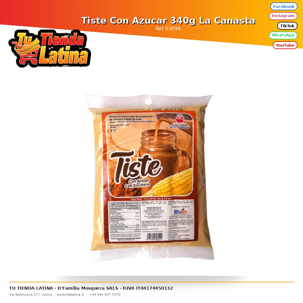 Tiste With Sugar 340g La Canasta