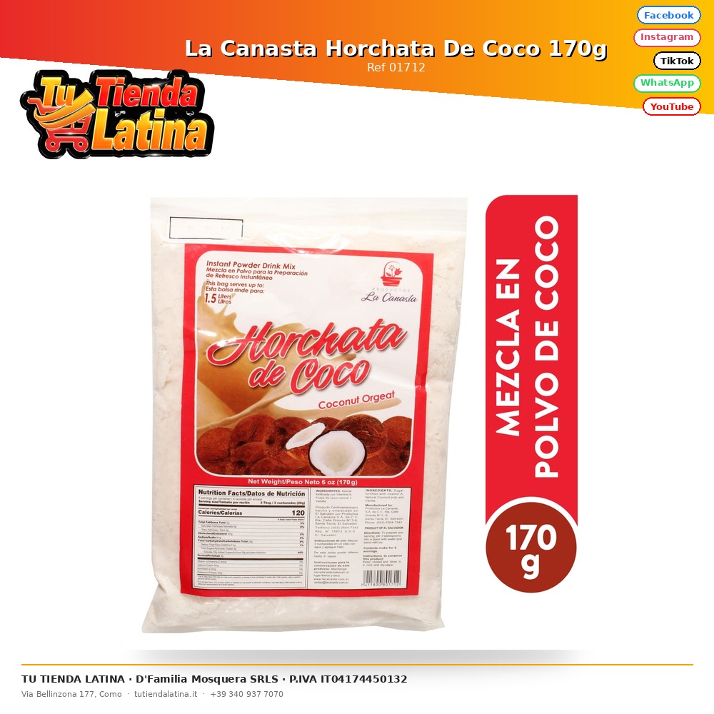 La Canasta Coconut Horchata 170g