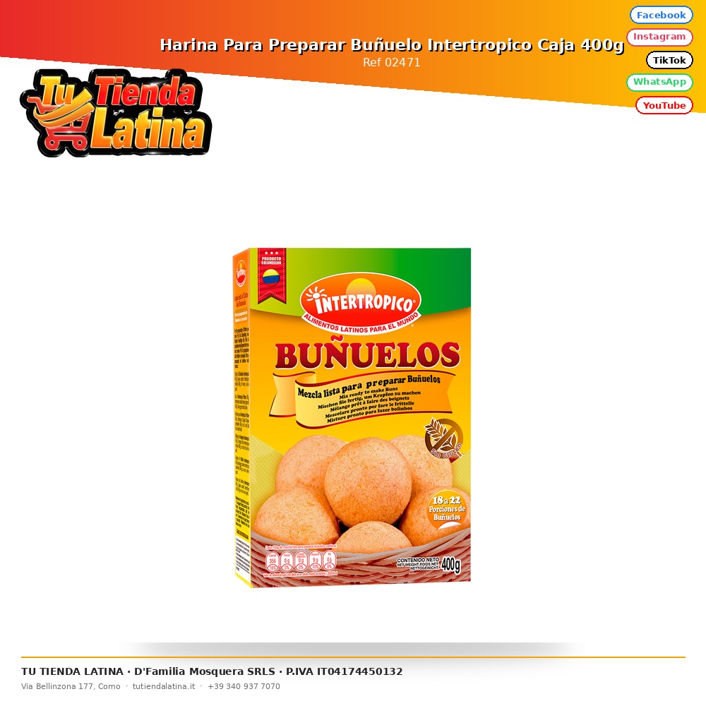 Farina per Preparare Ciambelloni Intertropicali Box 400g