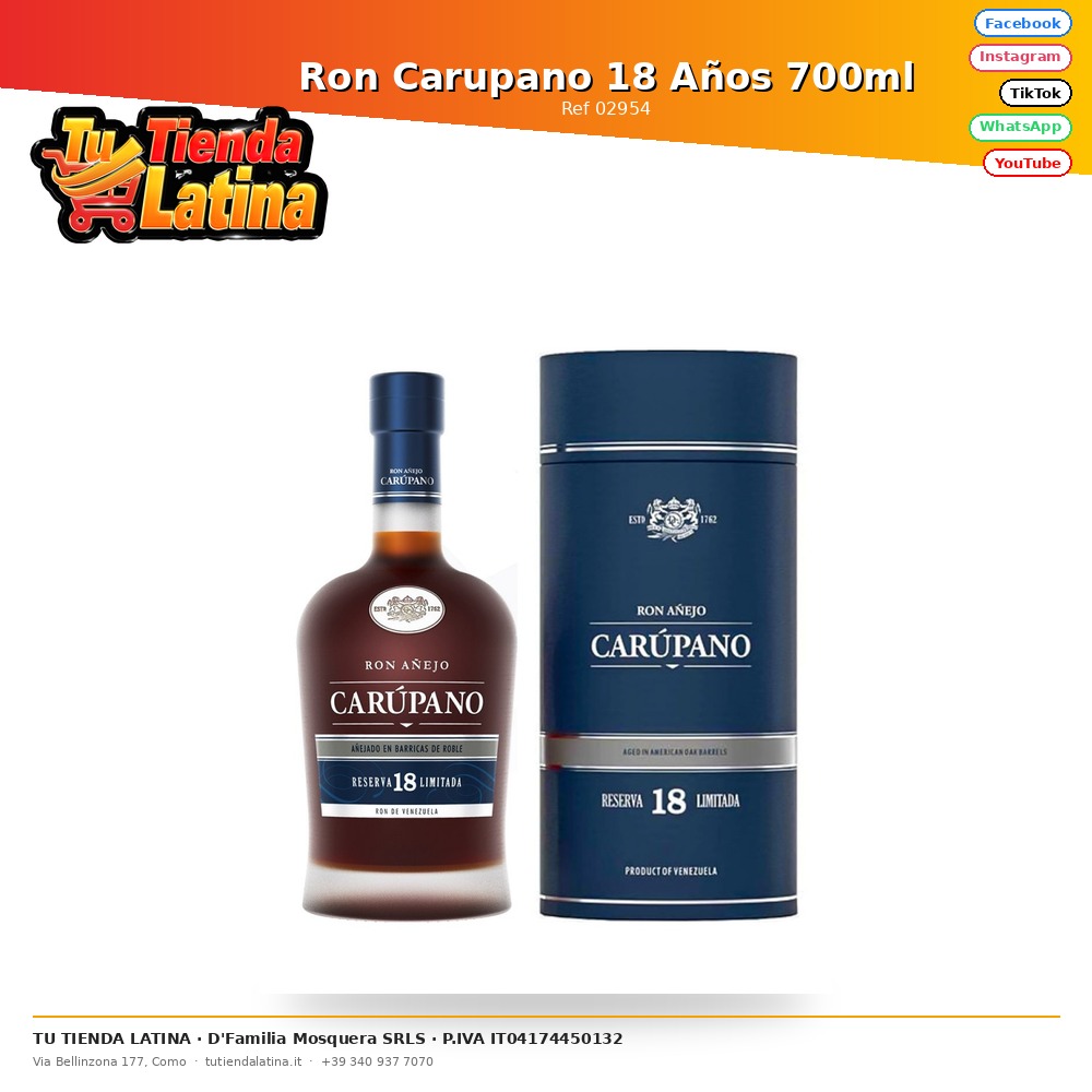 Carupano Rum 18 Years 700ml