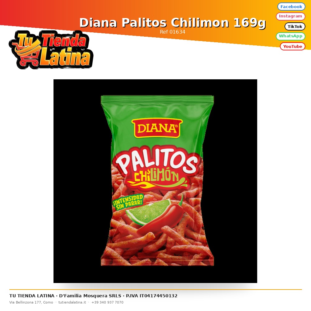 Bastoncini di peperoncino Diana 169g
