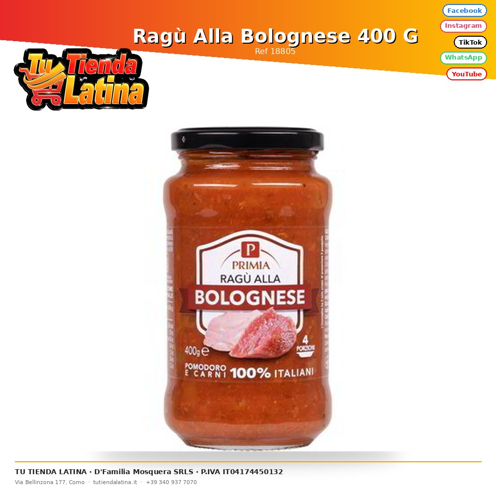 Ragù Alla Bolognese 400 G
