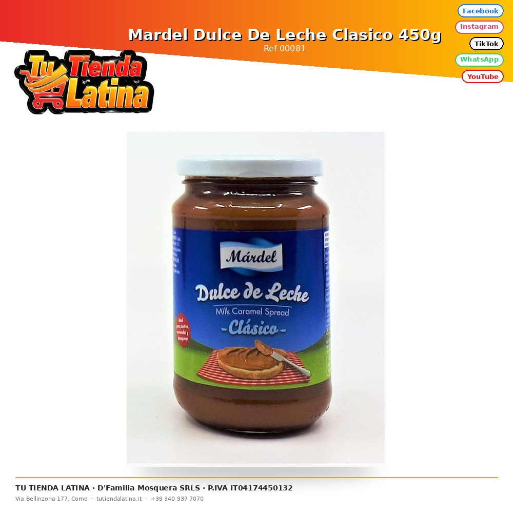 Mardel Dulce De Leche Classic 450g