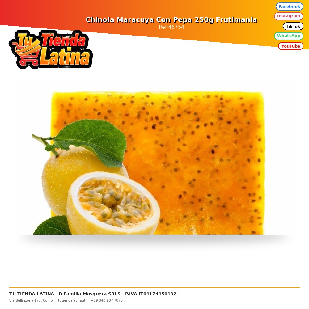 Chinola Passion Fruit With Seed 250g Frutimania