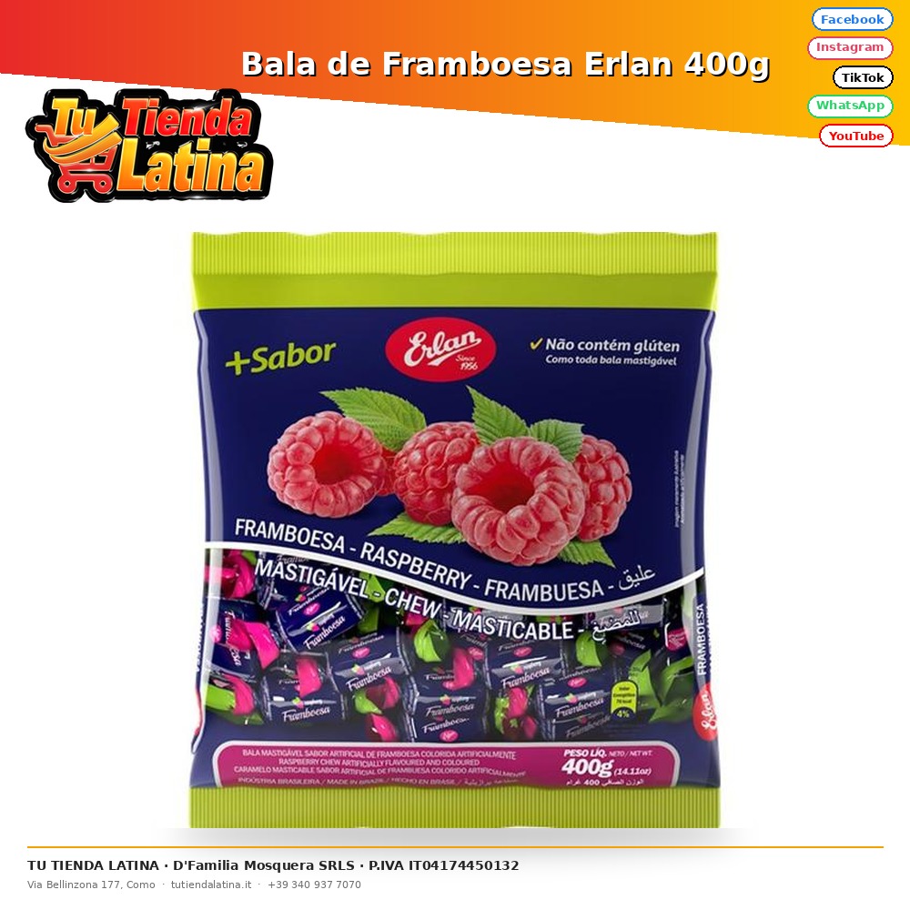 Erlan Raspberry Bullet 400g