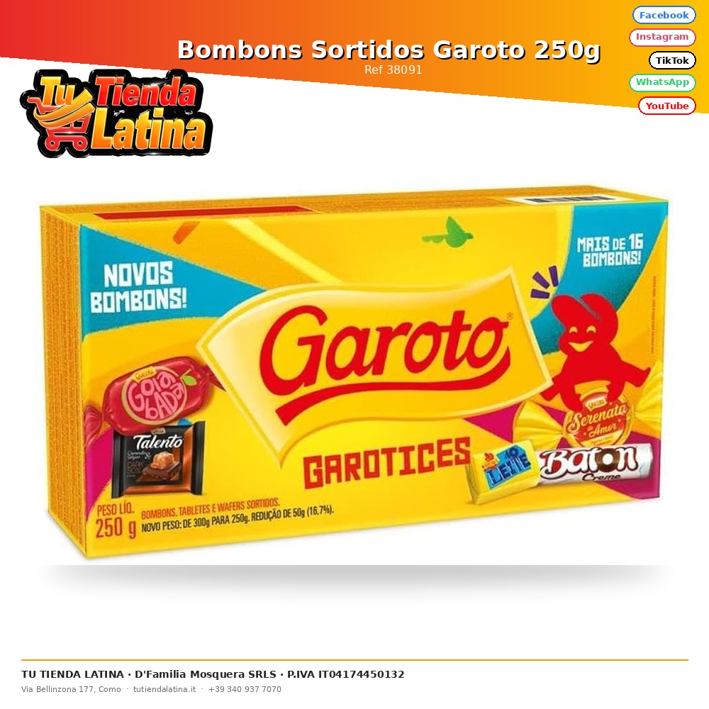 Garoto Assorted Chocolates 250g