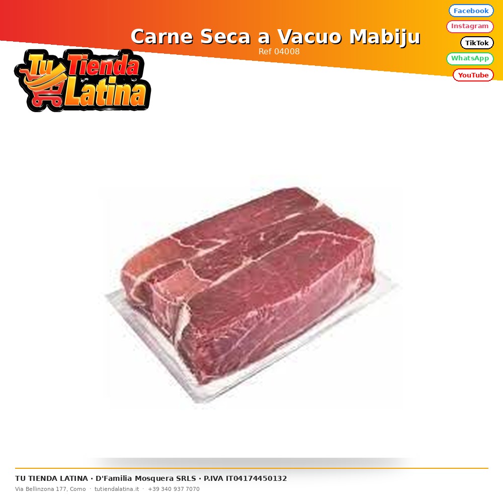Carne essiccata sottovuoto Mabiju