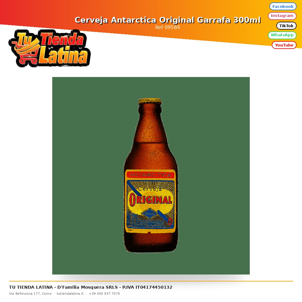Cerveja Antarctica Original Carafe 300ml