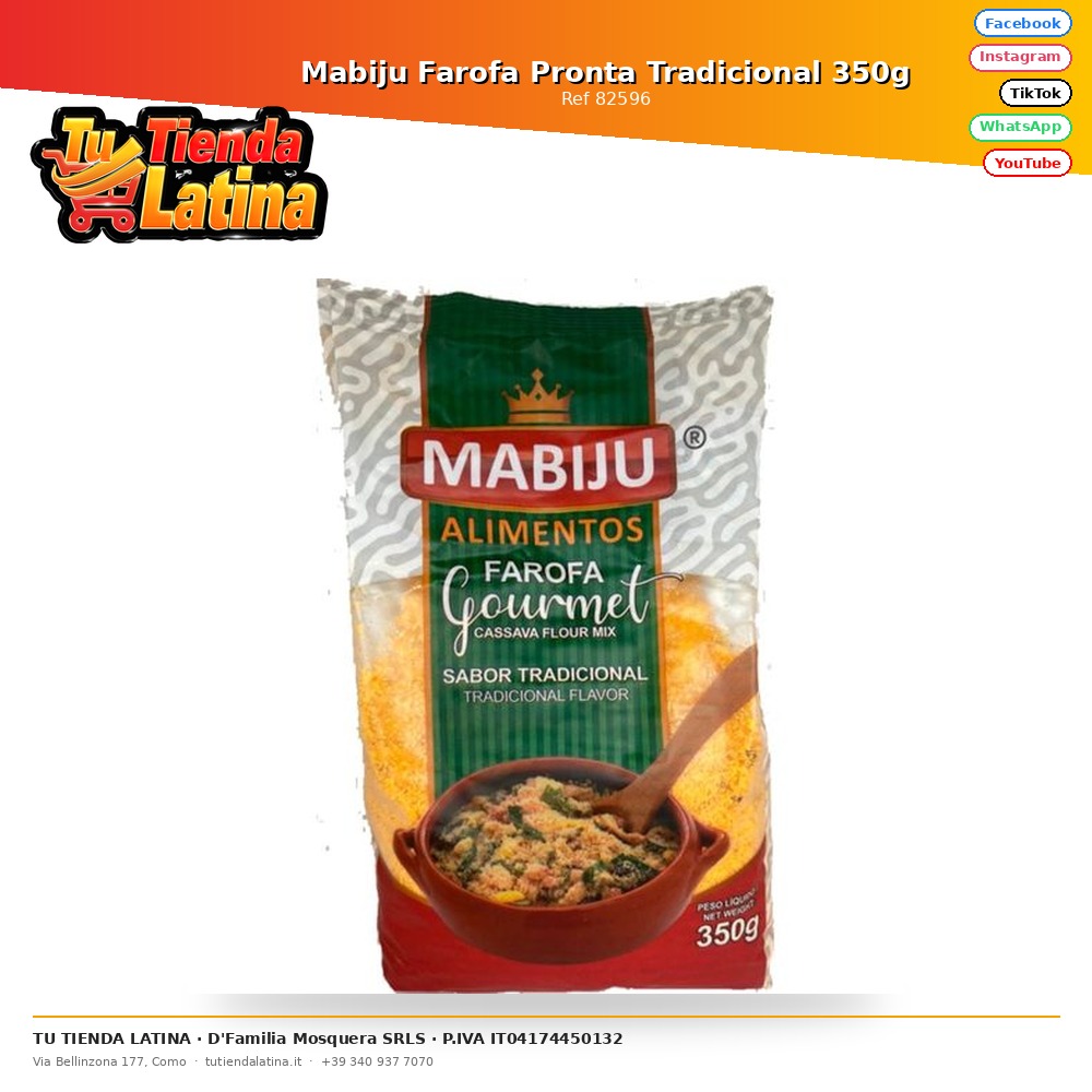 Mabiju Farofa Pronta Traditional 350g