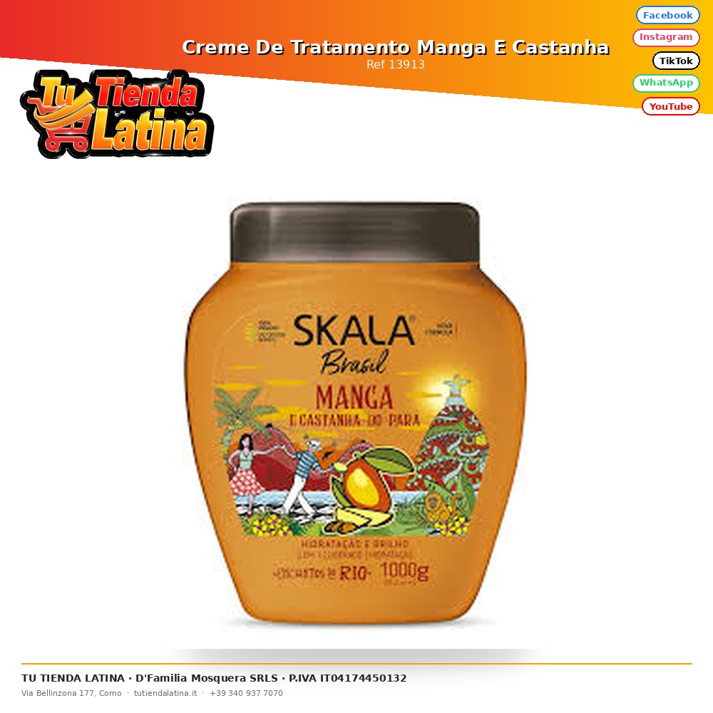 Creme De Tratamento Manga E Castanha