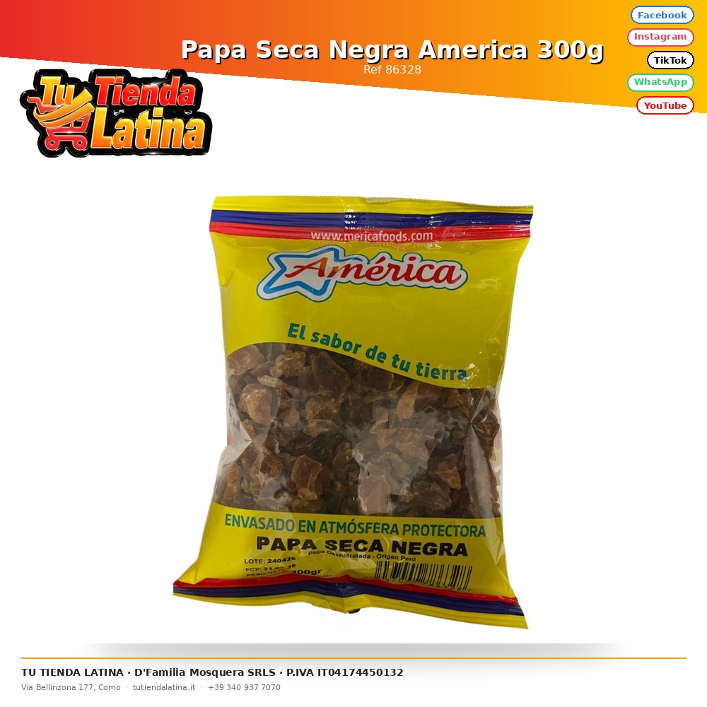Papa Seca Negra America 300g