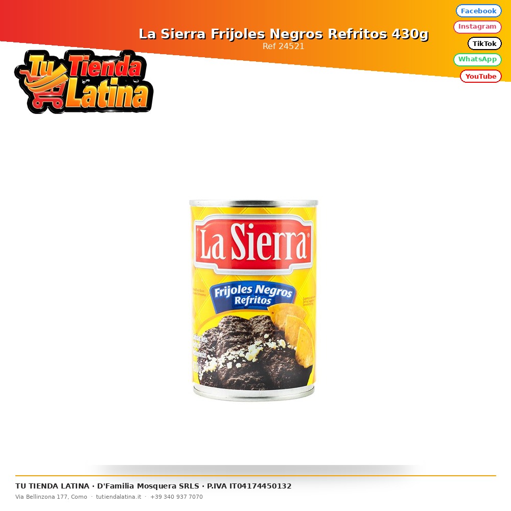 Fagioli neri fritti La Sierra 430g