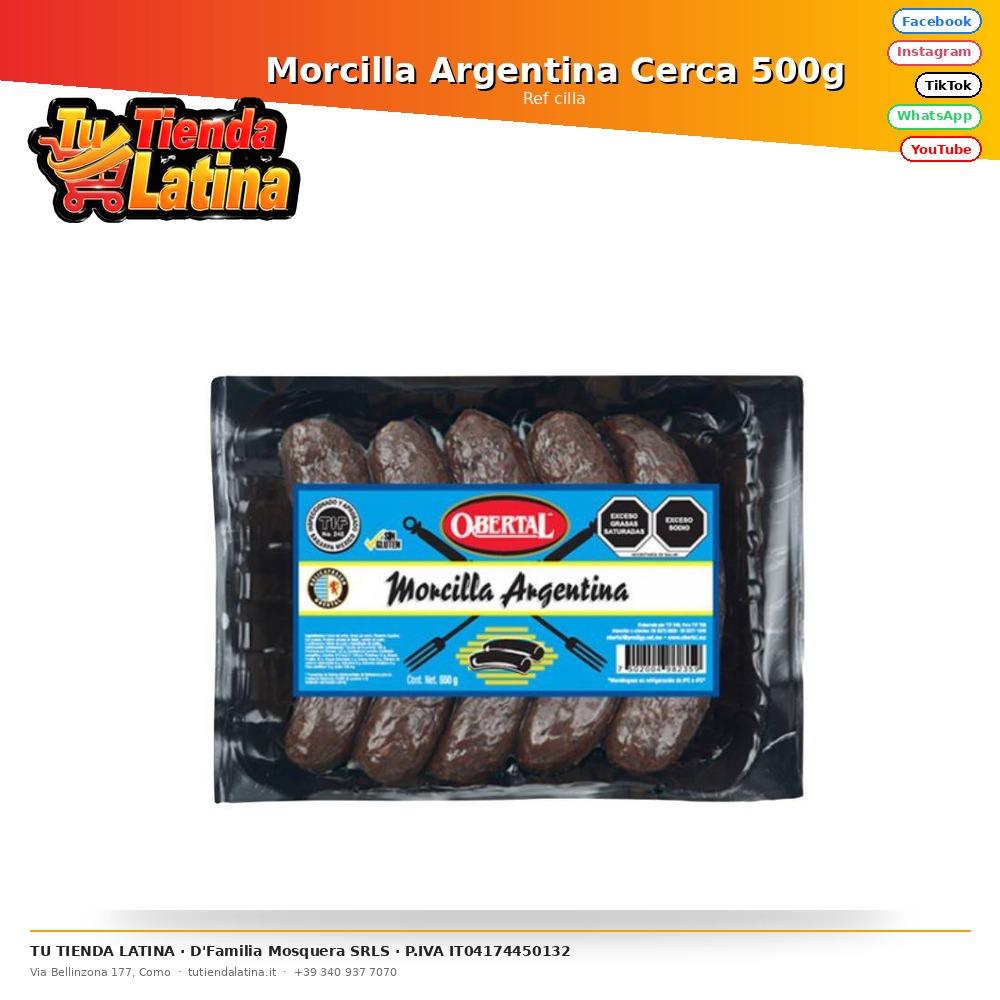 Morcilla Argentina Cerca 500g