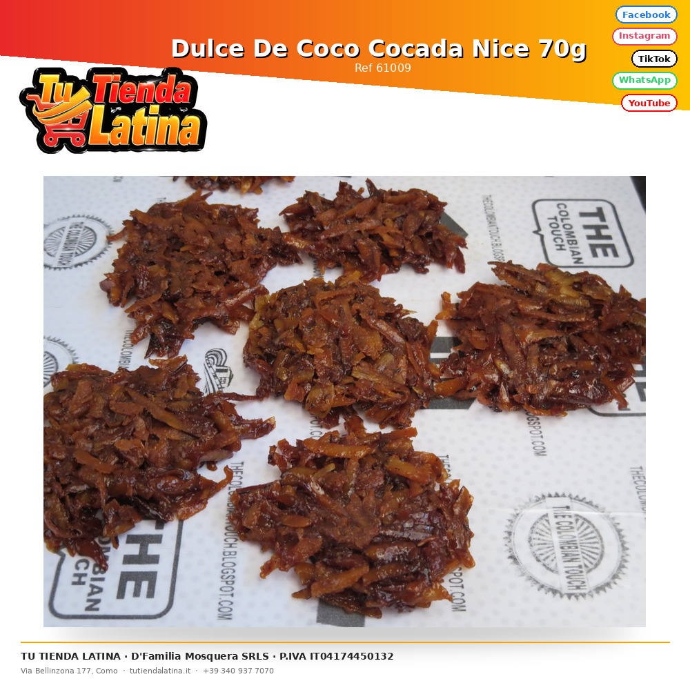Dulce De Coco Cocada Blanca 70g 