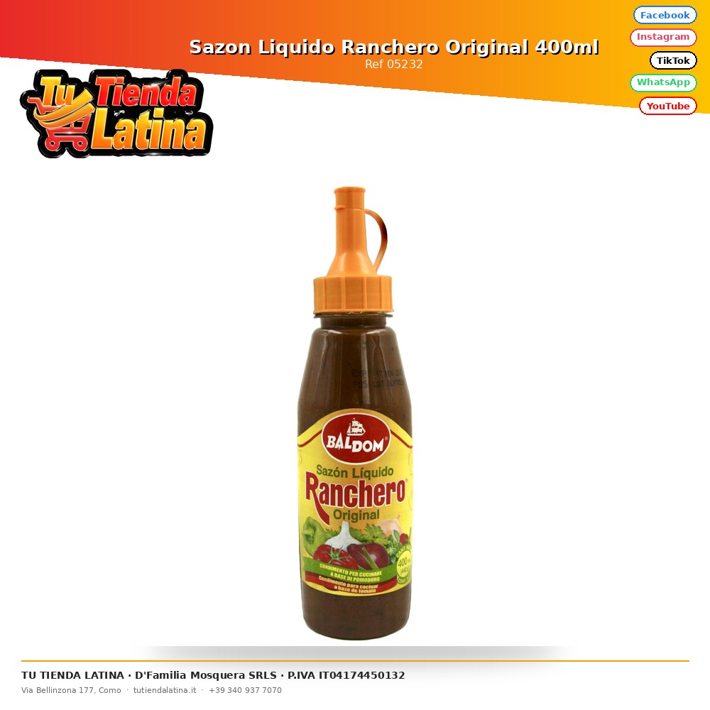 Condimento liquido originale Ranchero da 400 ml