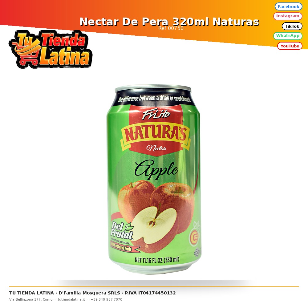 Pear Nectar 320ml Naturas