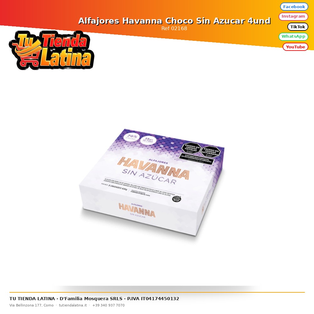 Alfajores Havanna Choco Without Sugar 4 units