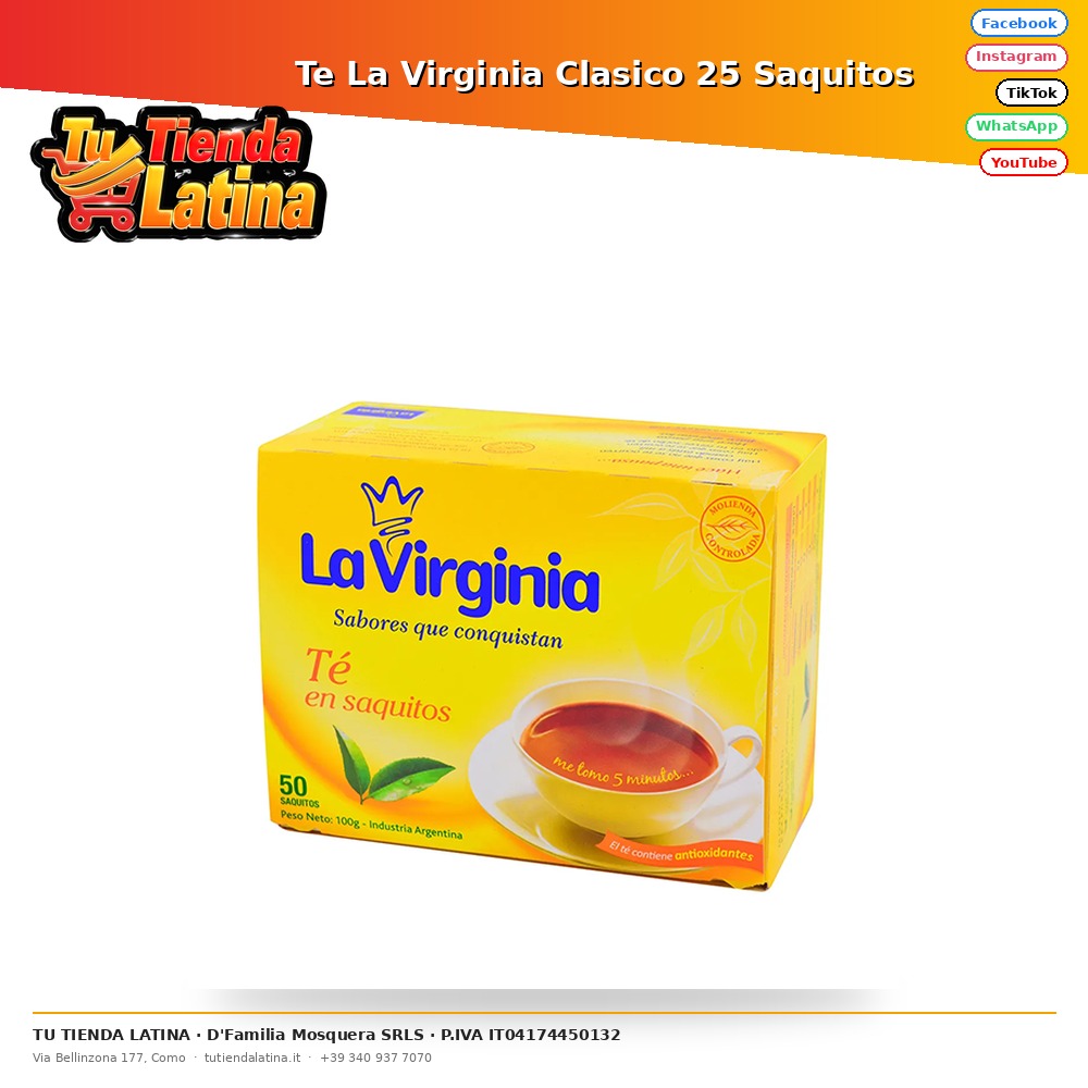 Tè Classico La Virginia 25 bustine