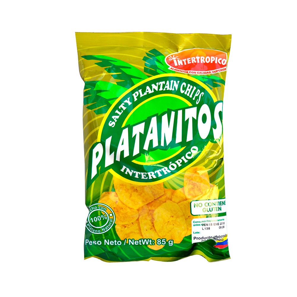 Platanitos Intertropico Bolsa 85g c30u