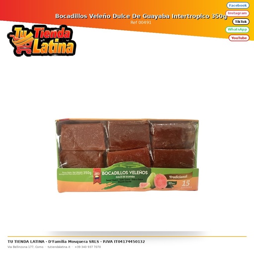 [00491] Bocadillos Veleño Dulce De Guayaba Intertropico 350g