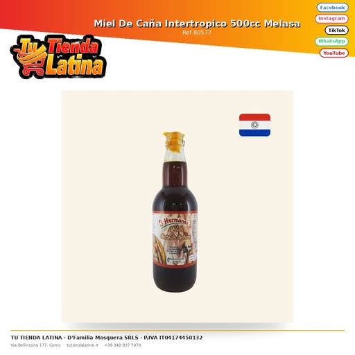 [80577] Intertropical Cane Honey 500cc Molasse