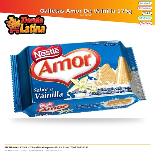 [58345] Galletas Amor De Vainilla 175g