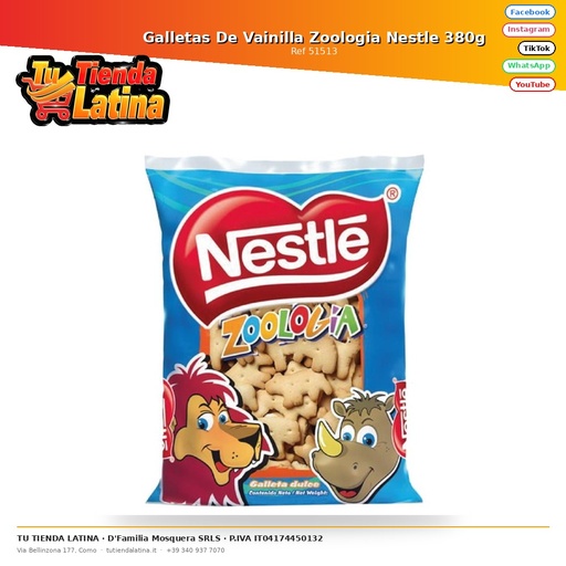 [51513] Galletas De Vainilla Zoologia Nestle 380g
