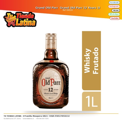 [04020] Whisky Grand Old Parr 12 Años 1L