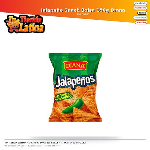 [00200] Busta Snack Jalapeño 150g Diana