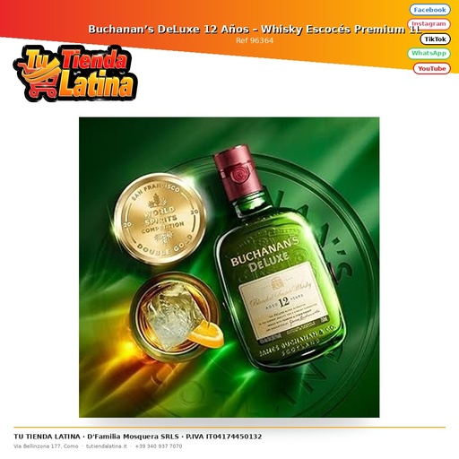 [96364] Buchanan’s DeLuxe 12 Years – Premium Scotch Whiskey 1L
