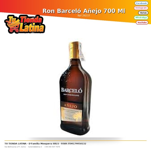 [29237] Barceló Rum Invecchiato 700 Ml