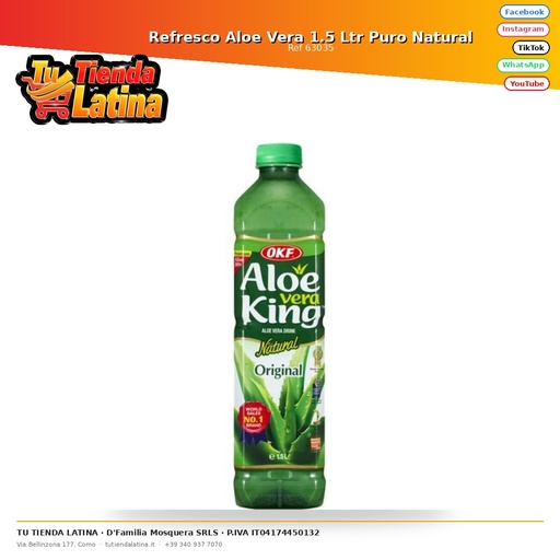 [63035] Refresco Aloe Vera 1.5 Ltr Puro Natural
