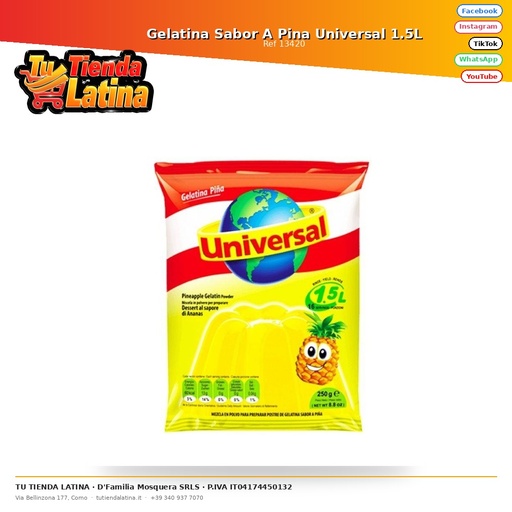 [13420] Gelatina universale al gusto di ananas 1,5 l