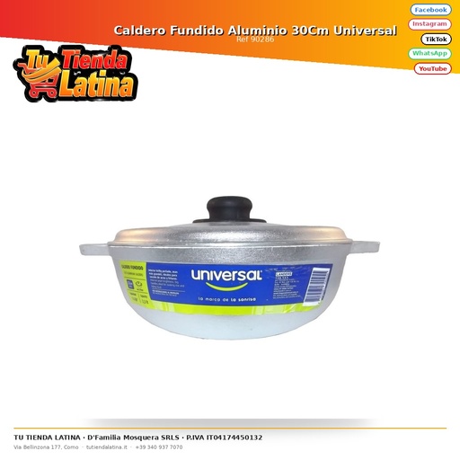 [90286] Caldero Fundido Aluminio 30Cm Universal