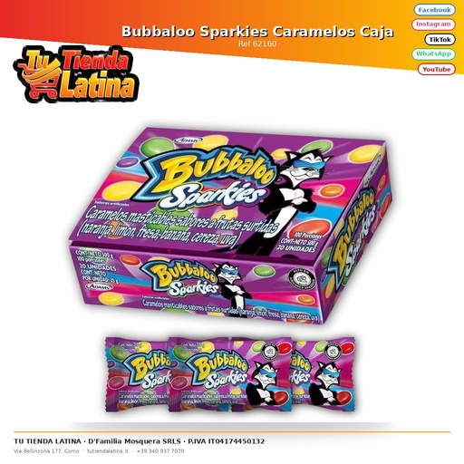 [62160] Bubbaloo Sparkies Candy Box