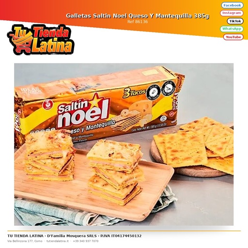 [86136] Saltin Noel Cheese and Butter Cookies 385g