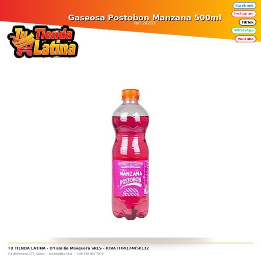 [24203] Postobon Apple Soda 500ml