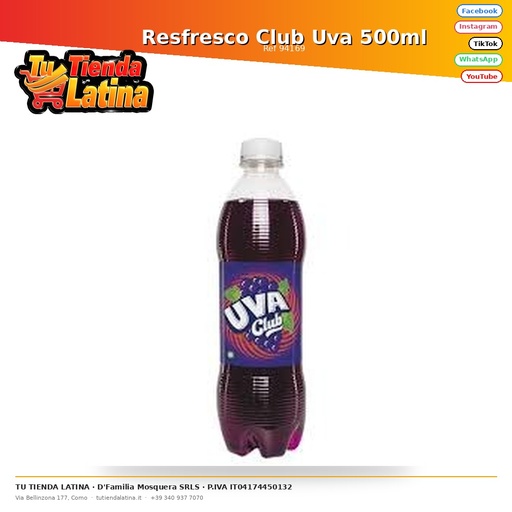 [94169] Club Grape Soft Drink 500ml