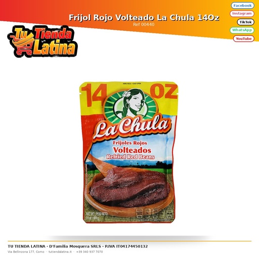 [00440] Fagioli rossi capovolti La Chula 14Oz