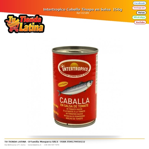 [01589] Intertropico Caballa Tinapa en Salsa 156g