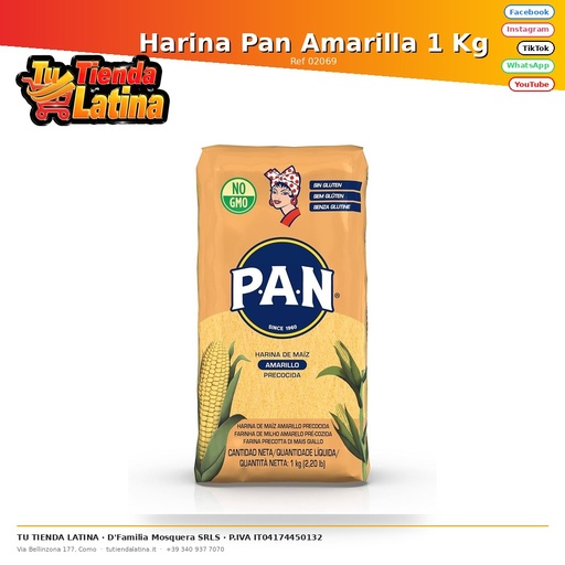 [02069] Harina Pan Amarilla 1 Kg
